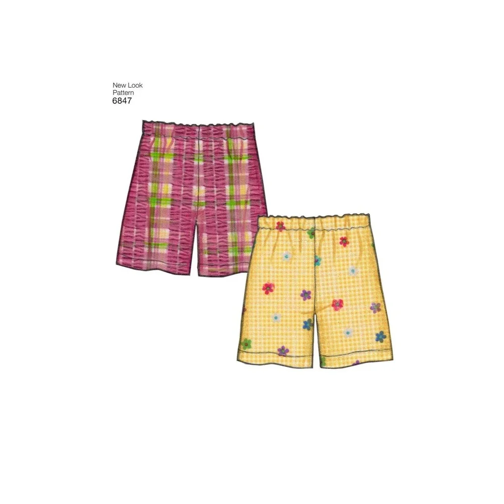 New Look Sewing Pattern‎ 6847 Child Unisex Pajamas Robe Size 3-8